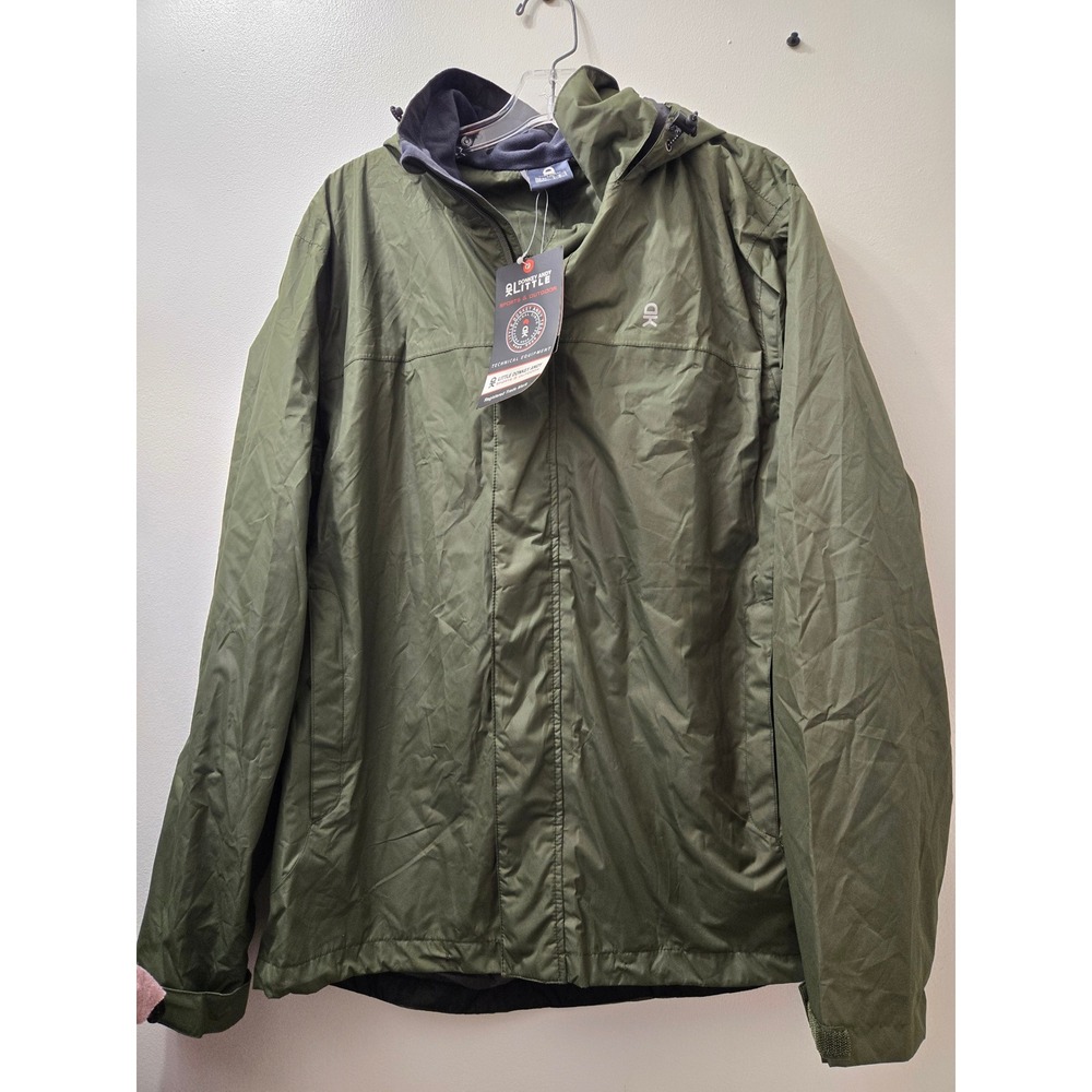 Little Donkey Andy Womens Army Green‎ Hooded Lightweight Jacket  Size M